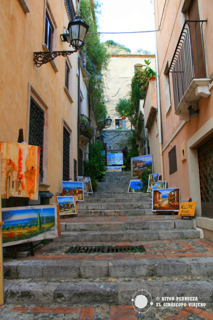 Dekorierte Straßen von Taormina